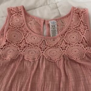 COPY - Light Pink Time and Tru Shirt Cold Shoulder